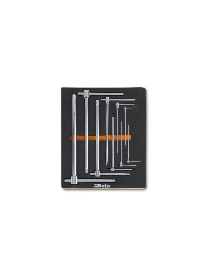 BETA - Vassoio morbido in EVA chiavi a T con tre estremità maschio esagonale MODULI SOFT ASSORT 9UT M69.