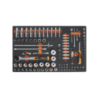 BETA - Vassoio morbido in EVA bussole lunghe da 1/4" e da 1/2" MODULI SOFT ASSORT 98UT M100.