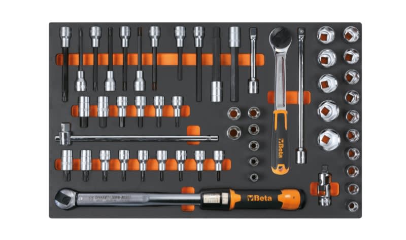 BETA - Vassoio morbido in EVA bussole da 1/2" MODULI SOFT ASSORT 54UT M115.