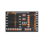 BETA - Vassoio morbido in EVA bussole con inserto da 1/2" MODULI SOFT ASSORT 46UT M121.