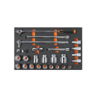 BETA - Vassoio morbido in EVA bussole e accessori da 3/4" MODULI SOFT ASSORT 26UT M126.