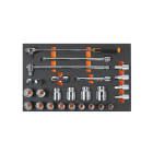 BETA - Vassoio morbido in EVA bussole e accessori da 3/4" MODULI SOFT ASSORT 26UT M126.