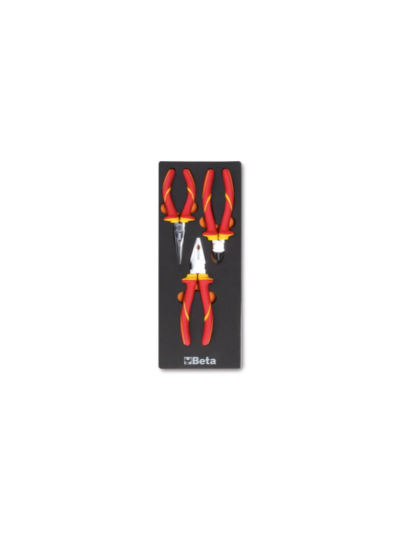 BETA - Vassoio morbido in eva per elettrotecnica isolati 1000v, moduli soft assort 3ut m135.