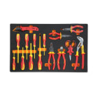 BETA - Vassoio morbido in EVA per utensili elettronici isolati 1000V assortiti 15 pezzi M161.