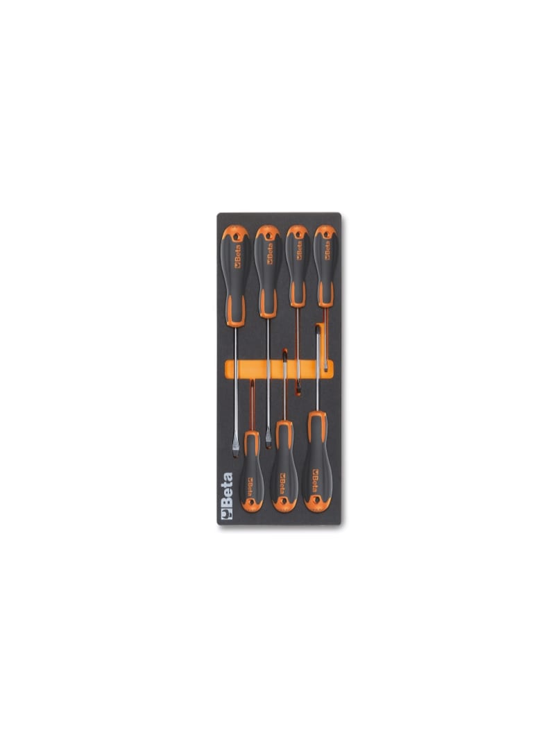 BETA - Vassoio morbido in EVA giravite Beta Easy per viti lama piatta e Phillips® MODULI SOFT ASSORT 7UT M218.