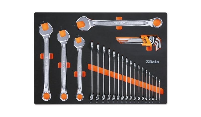 BETA - Vassoio morbido in eva chiavi combinate moduli soft assort 30ut c38-c45 mm11