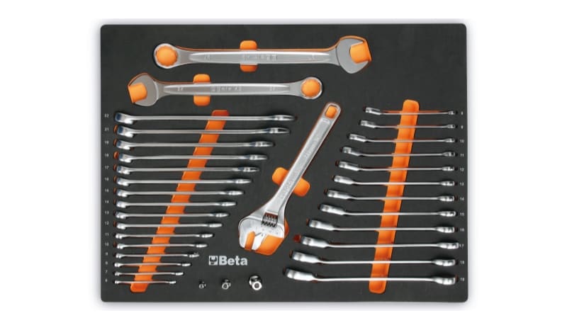 BETA - Vassoio morbido in EVA con chiavi combinate MODULI SOFT ASSORT 34UT C45PRO MM26.