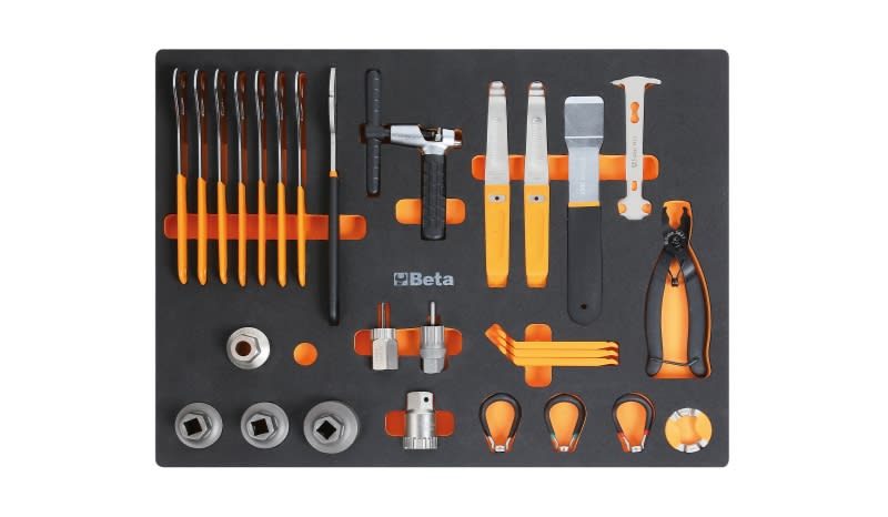 BETA - Vassoio morbido in EVA utensili per riparazione biciclette MODULI SOFT ASSORT 29UT C38-C45PRO MM400.