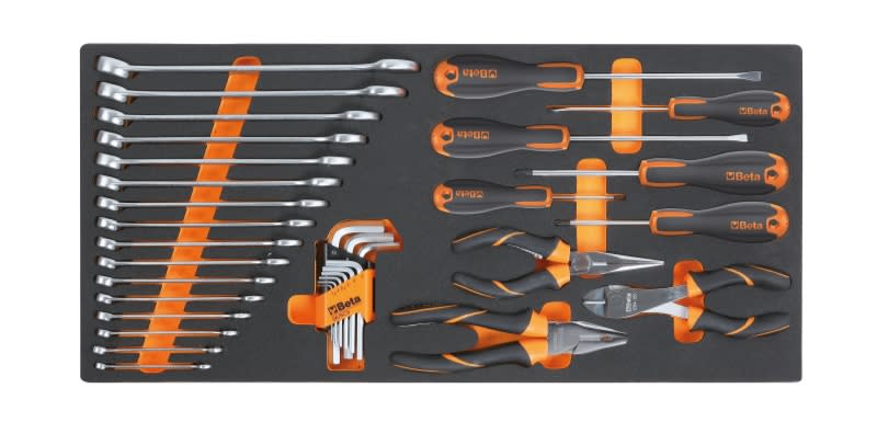 BETA - Modulo morbido chiavi combinate, giraviti Beta Easy, pinze e chiavi esagonali piegate SOFT ASSORT 34 UT MC10.