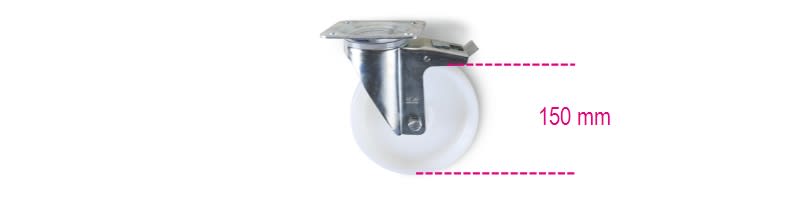 BETA - Ruota girevole con freno di ricambio per sollevatore e posizionatore ruote 3006, ruote girevoli con freno per 3006 rgf.