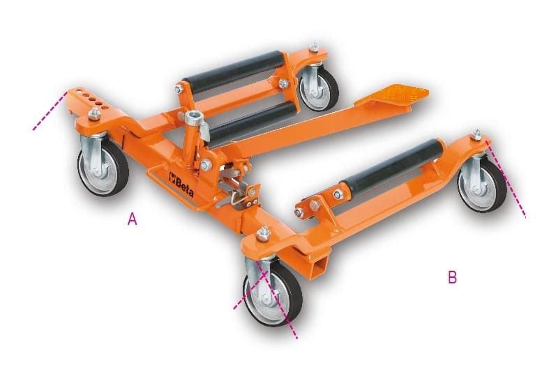 BETA - Carrello per movimentazione veicoli, ideale per spostare auto in officine e garage. Carrelli movimentazione veicoli robusti e facili da usare, perfetti per ogni esigenza di trasporto.