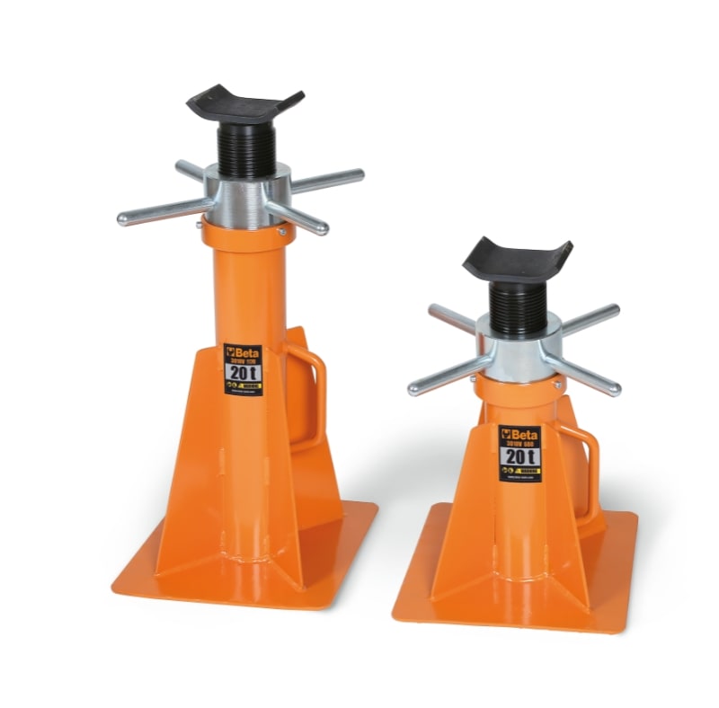 BETA - Cavalletti serie pesante con regolazione a vite, 20 ton altezza 665-1090 V.