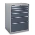 BETA - Cassettiera fissa industriale con 6 cassetti, cassettiere 6 drawers industria grey 6/g.
