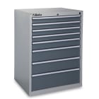 BETA - Cassettiera fissa industriale con 8 cassetti 8 Drawers Industria Grey 8/G.