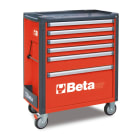 BETA - Cassettiera porta attrezzi con 6 cassetti, modello cassetti 6 drawers vuote red c37 6/r.