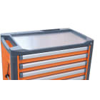BETA - Piano di lavoro in acciaio inossidabile per cassettiera C37, piani lavoro acciaio inox C37.