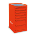 BETA - Cassettiera vuota con cassettiere laterali C38 orange lo, ideale per organizzare e ottimizzare lo spazio.