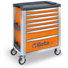 BETA - Cassettiera porta attrezzi con 7 cassetti vuote orange o.