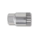 BETA - Chiave a bussola estrattore per movimento centrale a 20 tacche con perno centrale nichelata, bussola estrattori shimano 20 d. cartridge. 039730040