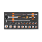 BETA - Vassoio morbido in EVA bussole esagonali da 1/2" MODULI SOFT ASSORT 24UT C41H MC21.