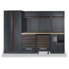 BETA - Combinazione arredo officina C45PRO ARREDI PRO 3MT PIANO WOOD + ARMADIO.