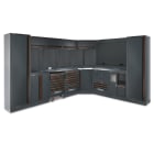 BETA - Combinazione arredo officina C45PRO ARREDI PRO F-3,5+2,82M INOX ANGOLO C/PA.