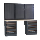 BETA - Combinazione banchi arredo officina C45PRO PIANI WOOD 2,0MT 2MOD+2PANNEL.