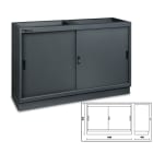 BETA - Modulo fisso da 1360mm con 2 ante in lamiera per arredo officina C45PRO MAL PRO.