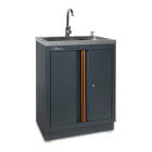 BETA - Modulo fisso con lavandino integrato per arredo officina C45PRO, moduli lavello 2 ant. 680 mm C45 ML PRO.