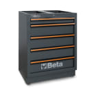 BETA - Modulo fisso con 5 cassetti per arredo officina C45PRO, moduli 5 cassetti 680 mm C45 M5 PRO.
