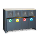 BETA - Modulo fisso raccolta differenziata per arredo officina C45PRO 4VANI DIFF. 1360MM WOOD C45 RD/W PRO.
