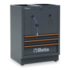 BETA - Modulo fisso con 3 cassetti e 2 arrotolatori integrati per arredo officina C45PRO AVVOLGICAVO/TUBO 3 CASSETTI PRO.