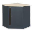 BETA - Modulo inferiore angolare per arredo officina C45PRO con piani in legno CAI/W, ideale per ottimizzare lo spazio e migliorare l'organizzazione del tuo ambiente di lavoro.