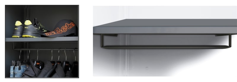 BETA - Ripiano interno per armadio con barra appendiabiti 590x430mm PRO C45PRO AS1.