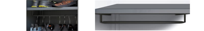 BETA - Ripiano interno per armadio 1 anta con barra appendiabiti RSC50 590x615.