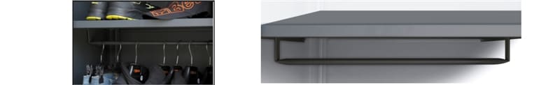 BETA - Ripiano interno per armadio 1 anta con barra appendiabiti RSC50 590x615.