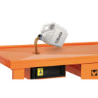 BETA - Carrello per cambi/trasmissioni con recupero liquidi e banco racc. liquidi orange.