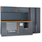 BETA - Combinazione arredo officina RSC55 con arredi racing station AB per un'organizzazione efficiente e professionale.
