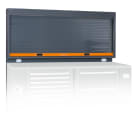 BETA - Parete portautensili con tapparella e predisposizione per 2 prese elettriche, pareti con struttura base elettrica 2 metri orange.