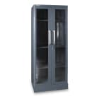 BETA - Armadio in lamiera con due ante trasparenti 80x50 per arredo officina RSC55 AT2.