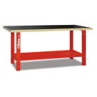 BETA - Banco da lavoro con piano legno 2mt orange B-O.