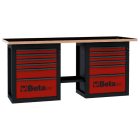 BETA - Banco da lavoro Endurance con 2 cassettiere da 6 cassetti antracite C59B-A MT2.