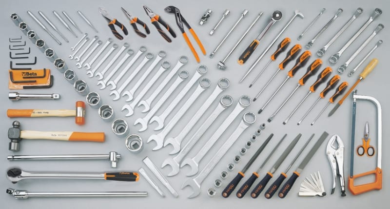 BETA - Assortimento di 99 utensili per macchine movimento terra caterpillar contenuti 99ut per c22s-c23s ccmtas.
