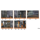 BETA - Assortimento di 153 utensili per manutenzioni industriali in termoformato rigido in ABS CONTENUTI 153 utensili C24S/SL-C39 CCVI/2T.