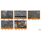 BETA - Assortimento di 153 utensili per autoriparazione in termoformato rigido in ABS CONTENUTI 153 utensili C24S/SAXL-C39 CCVG/5T.