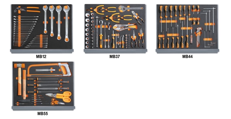 BETA - Assortimento di 133 utensili per manutenzioni industriali in vassoio morbido EVA C35 VI/2MB.
