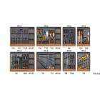 BETA - Assortimento di 210 utensili per impiego universale in termoformato rigido in ABS per cassette C38 U2T.