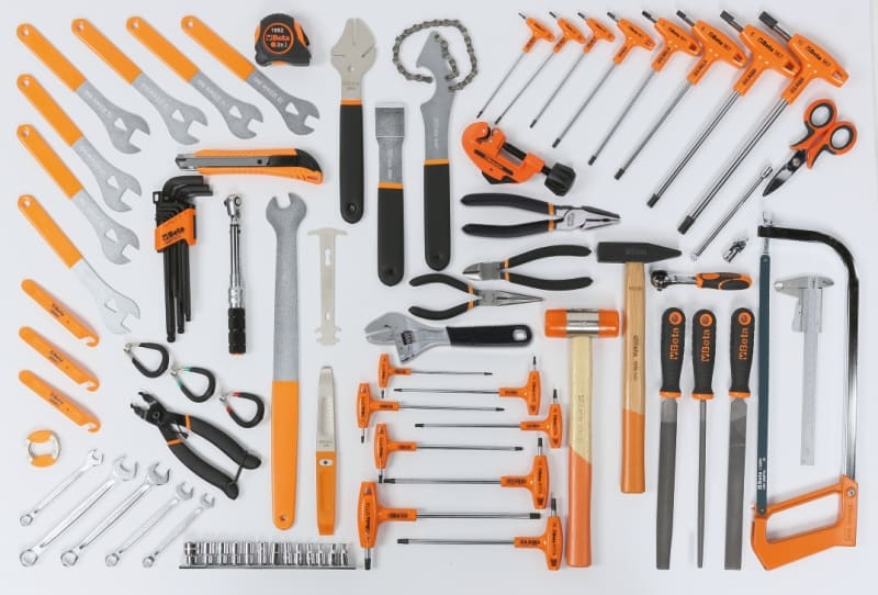 BETA - Assortimento di 90 utensili per riparazione biciclette, contenuti 90ut universali bike.