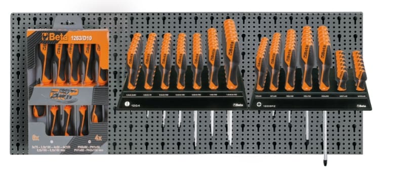 BETA - Assortimento 110 utensili con ganci senza pannello modulo x c68 m/330.