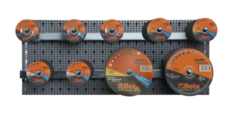 BETA - Assortimento di 560 dischi abrasivi rigidi con ganci senza pannello, assort.abrasivi modulo 560pz x c68 m/852.